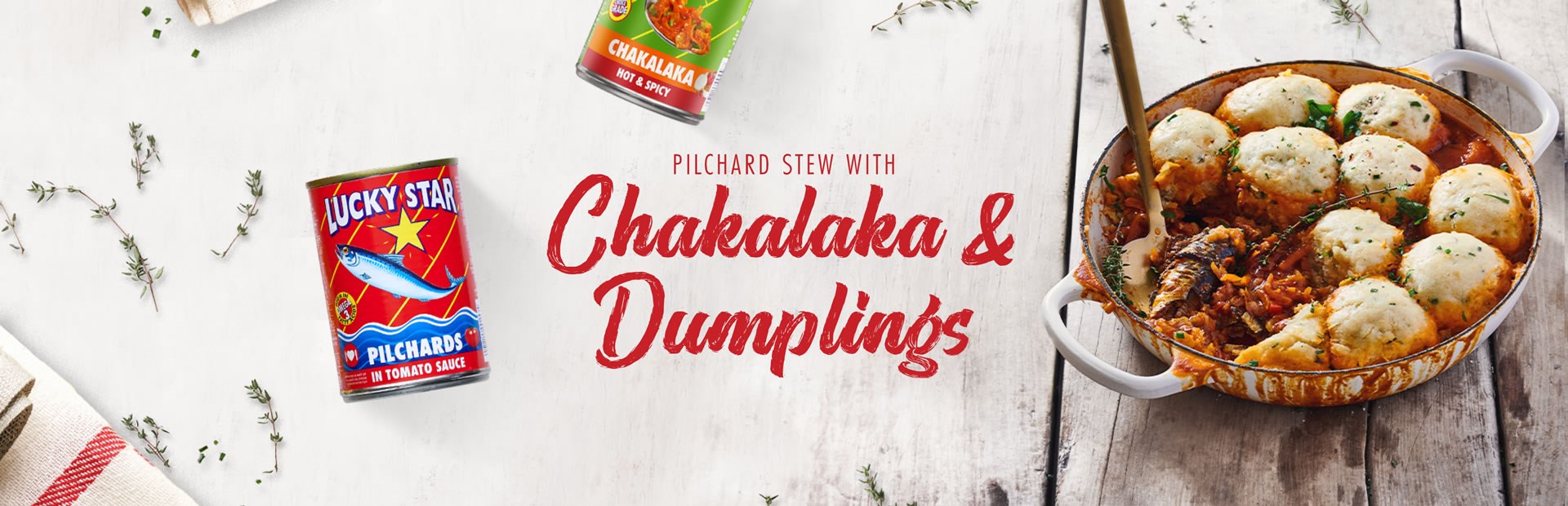 PILCHARD STEW WITH Chakalaka & Dumplings