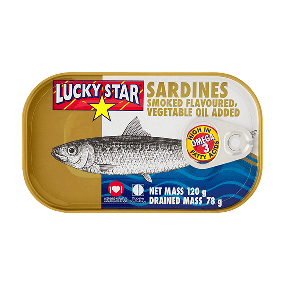 lucky star Sardines Smoked Flavoured, Vegetable Oil Added