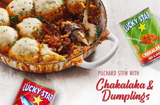 PILCHARD STEW WITH Chakalaka & Dumplings