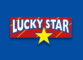 lucky star logo blue background